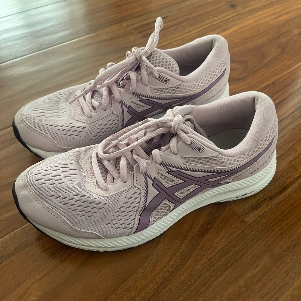 Asics Gel Contend 7 Sneakers Shoes Athletic Running Training Lavender Womens 7.5